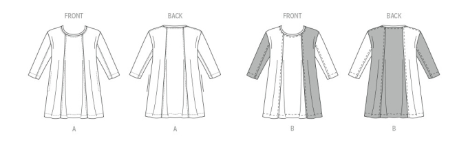 Naaipatroon Butterick 7023 Designer shirt, maat XS-XXL, Dui/En/Fr