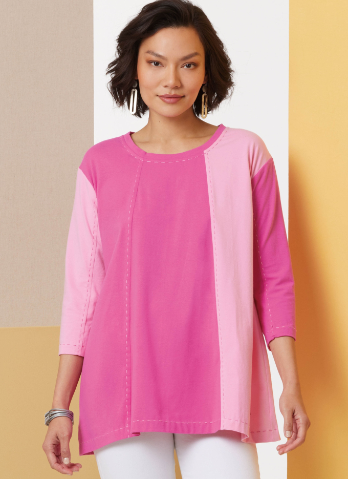 Naaipatroon Butterick 7023 Designer shirt, maat XS-XXL, Dui/En/Fr