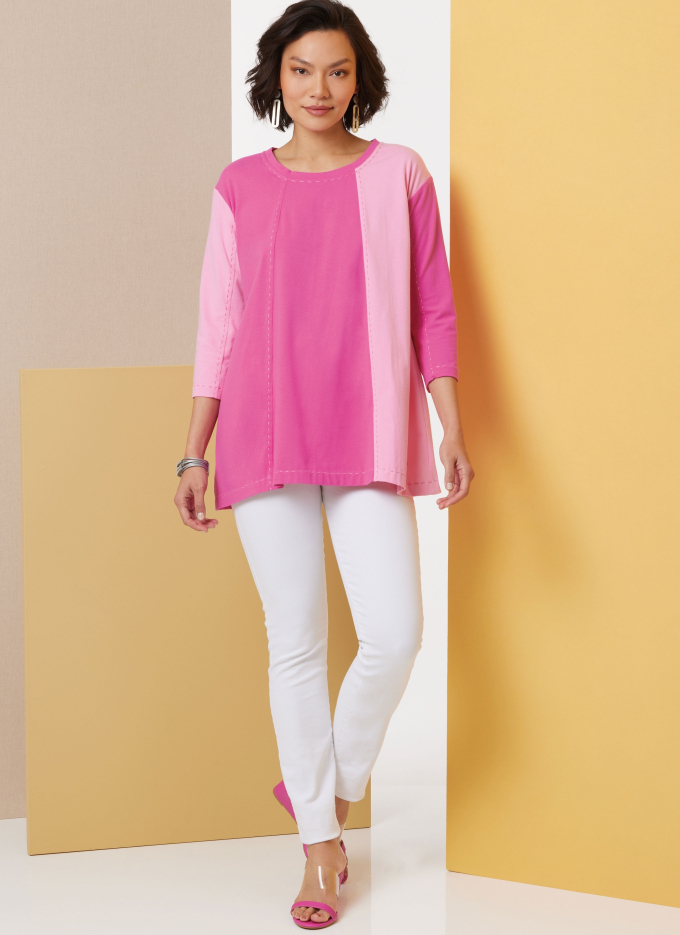 Naaipatroon Butterick 7023 Designer shirt, maat XS-XXL, Dui/En/Fr