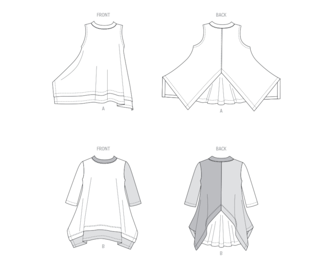 Naaipatroon Butterick 6981 blouse, maat XS-XXL, Dui/En/Fr