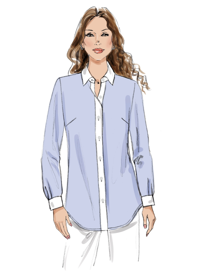Naaipatroon Butterick Dames blouse 7010, maat 34-42, Dui/En/Fr