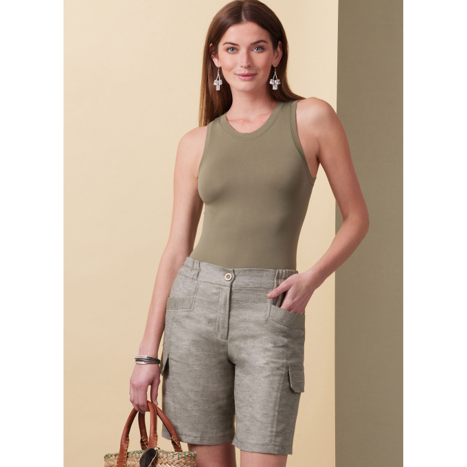 Patron Butterick 6998 pantalon / bermuda femme, version papier, taille 34-42, en français
