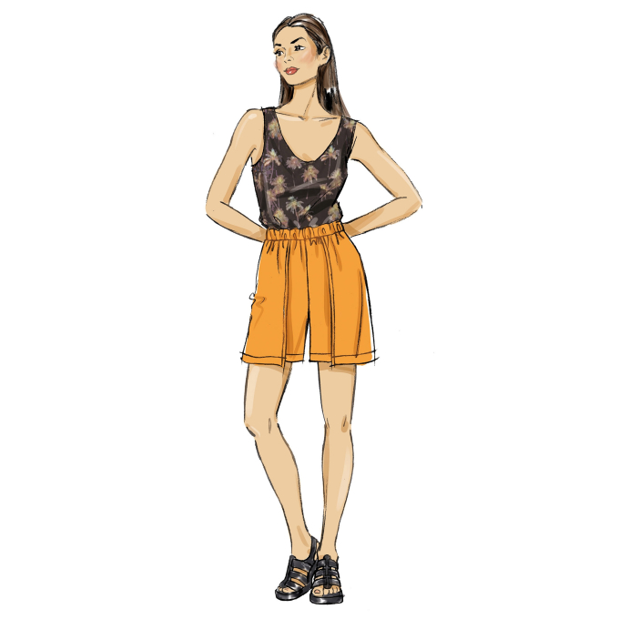 Naaipatroon Butterick Dames Broek 7000, maat 34-42, Dui/En/Fr