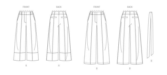 Patron Butterick 7024 pantalon / bermuda femme, version papier, taille 34-42, en français