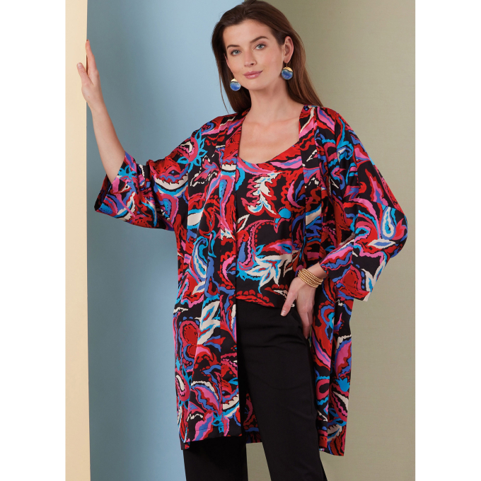 Naaipatroon Butterick Dames Jas, Top & Broek 7001, maat 42-50, Dui/En/Fr