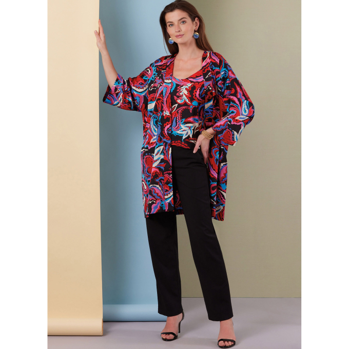 Naaipatroon Butterick Dames Jas, Top & Broek 7001, maat 42-50, Dui/En/Fr