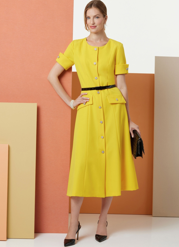 Patron Butterick 7005 robe femme, version papier, taille 40-48, en français