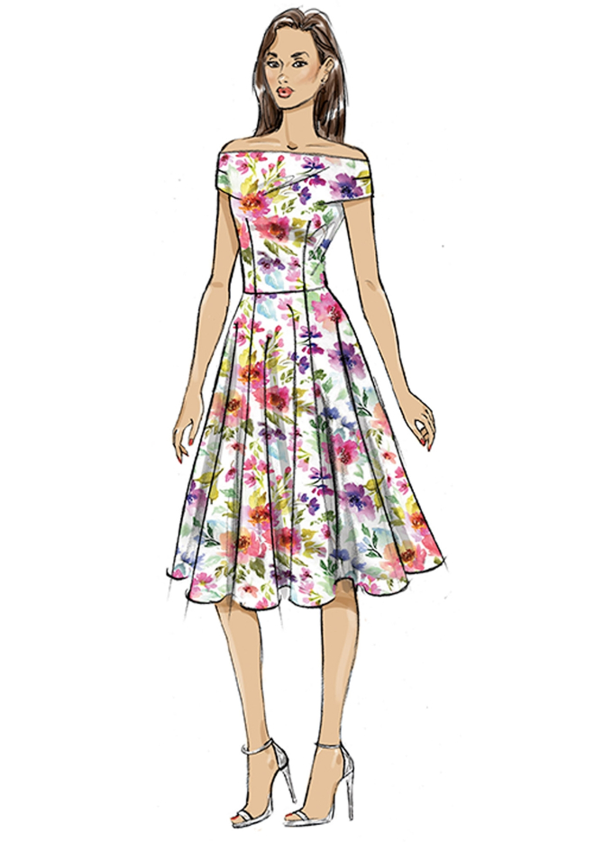 Patron Butterick 7006 robe femme, version papier, taille 34-42, en français