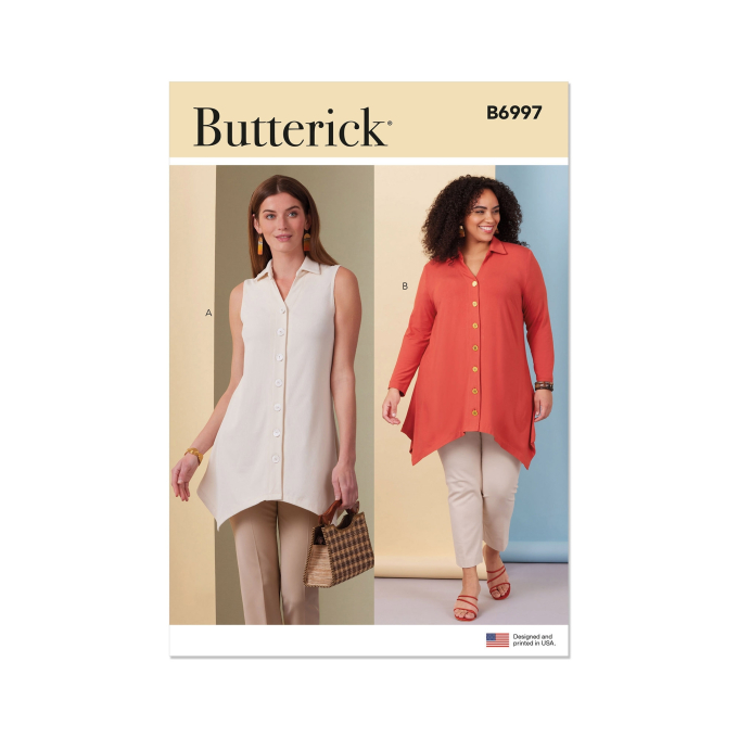 Naaipatroon Butterick Dames Tops 6997, maat 46-54, Dui/En/Fr