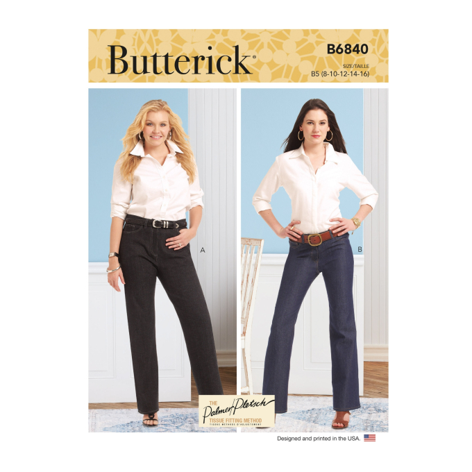 Naaipatroon  Butterick Designer broek 6840 maat 34-42, Dui/En/Fr