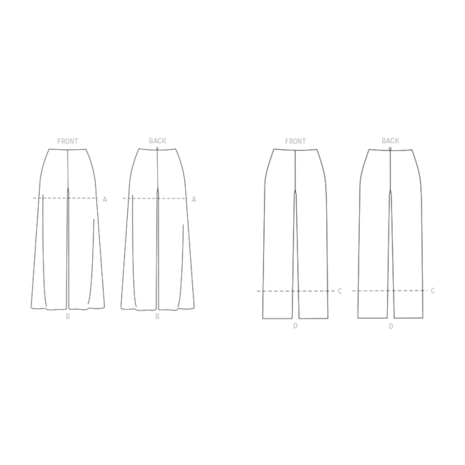 Naaipatroon Butterick Designer broek 6851, maat  32-48, Dui/En/Fr