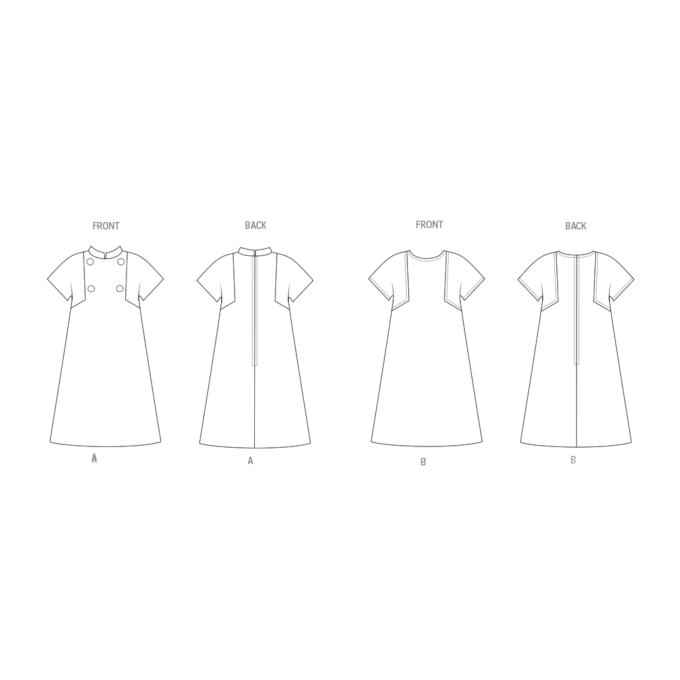 Patron Butterick 6990 robe femme vintage, version papier, taille 34-42, en français