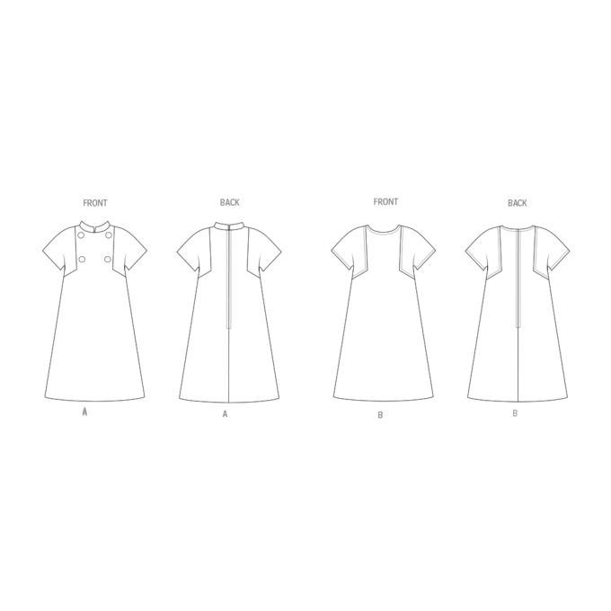 Naaipatroon Butterick One-Piece-Jurk 6990, maat  44-52, Dui/En/Fr