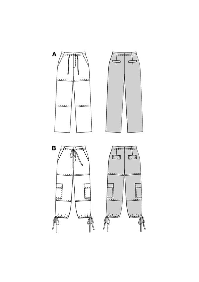 Naaipatroon broek Burda 5740, Nl/Dui/En/Fr