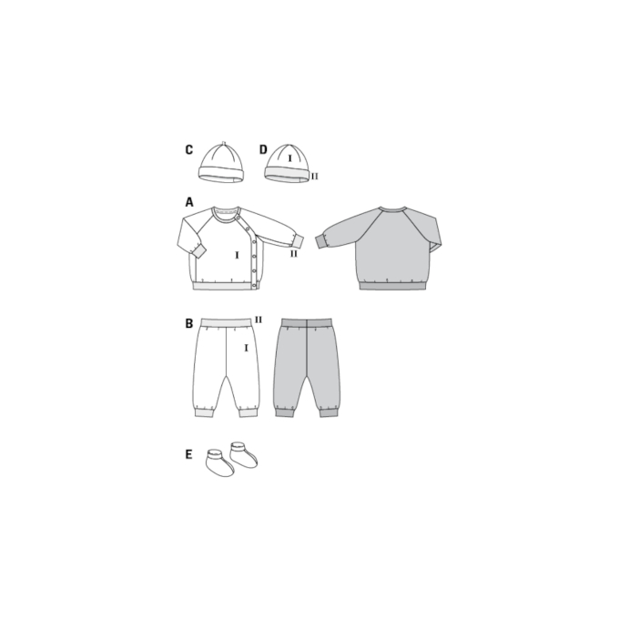 Patron Burda Kids 9315 Kit pour nouveaux-nés, en français