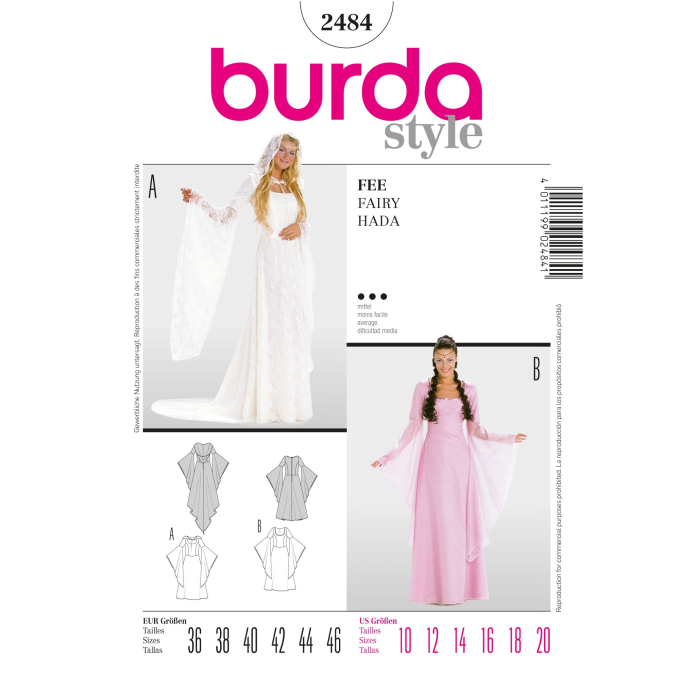 Schnittmuster Fee, Burda 2484
