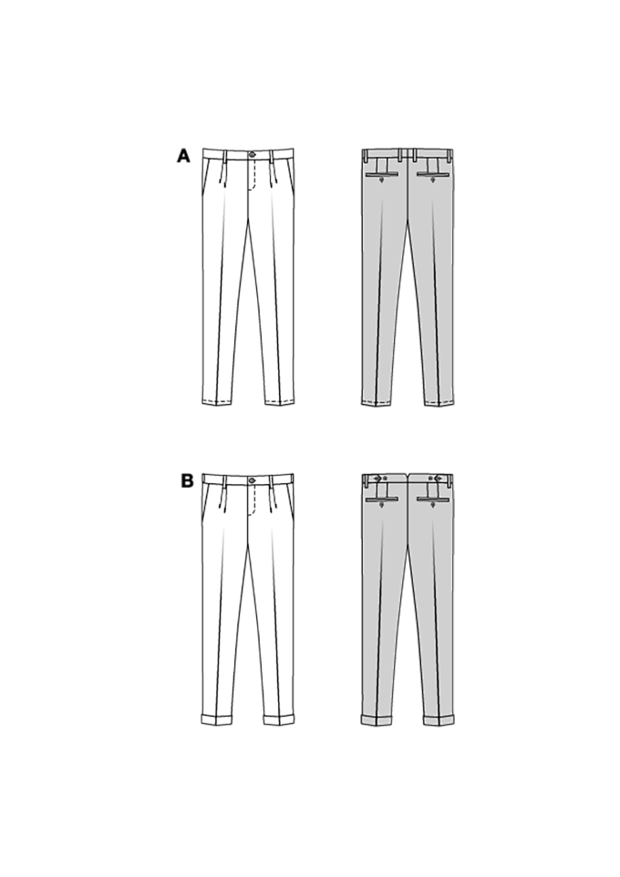 Naaipatroon Broek Burda 5722, Nl/Dui/En/Fr