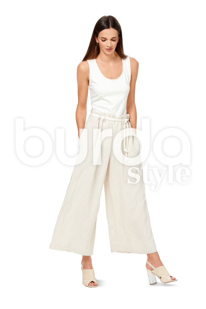 Patron Burda 6544 Pantalon jambes amples, en français