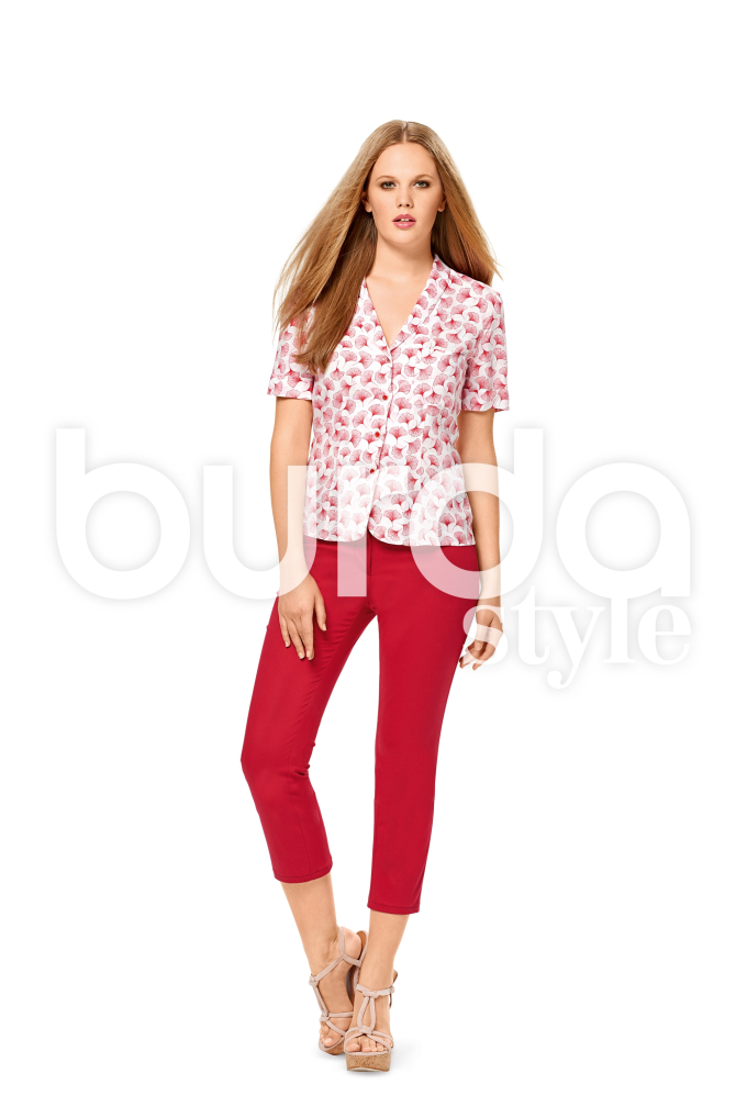 Patron Burda 6534 Pantalon, jean, 3/4, en français