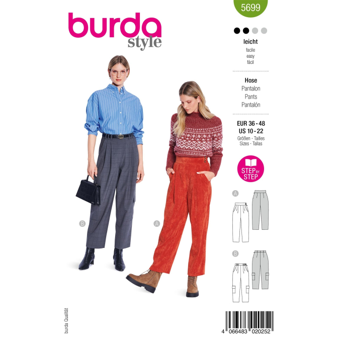 Naaipatroon Broek, Burda 5699, Nl/Dui/En/Fr