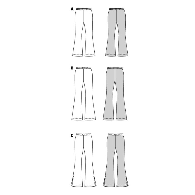Naaipatroon broek, Burda 5874, Nl/Dui/En/Fr