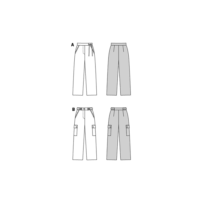 Naaipatroon broek, Burda 5902, Nl/Dui/En/Fr