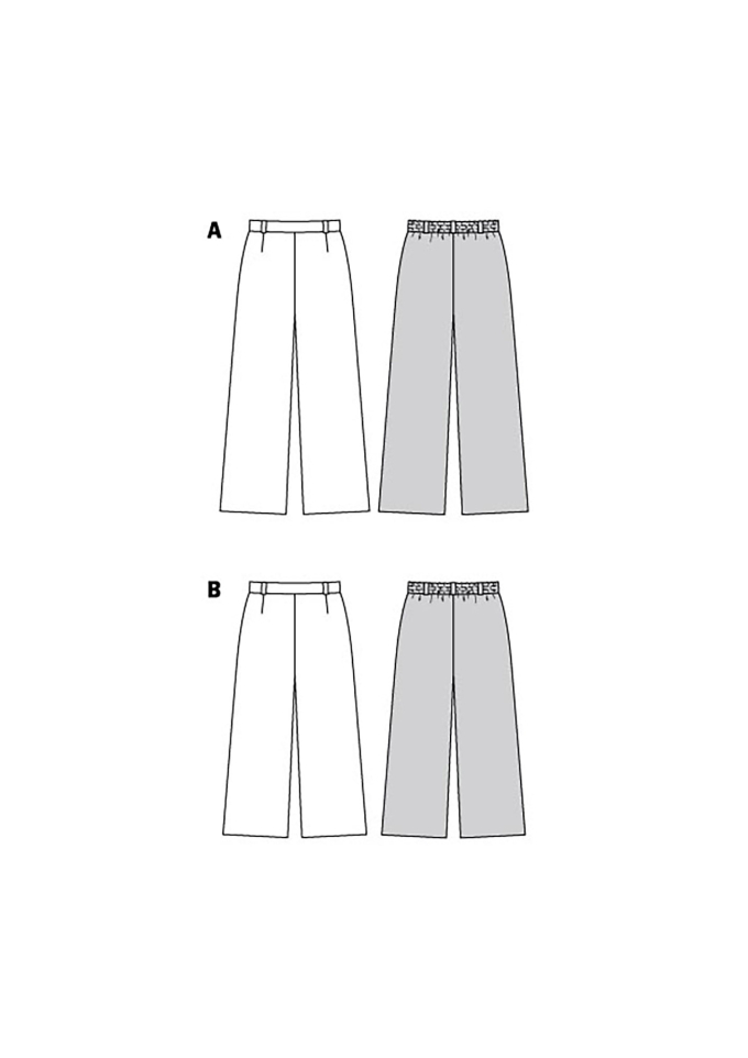 Naaipatroon broek, Burda 5969, Dui/Fr/En