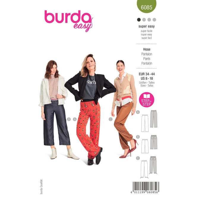 Naaipatroon broek, Burda 6085
