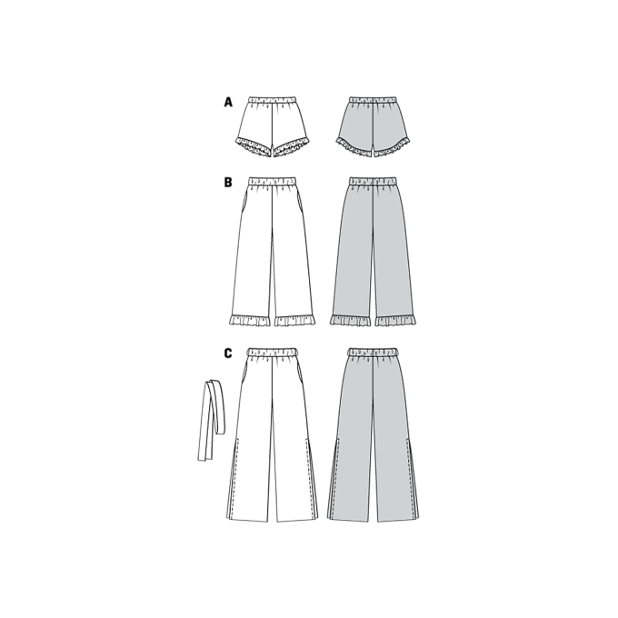 Naaipatroon broek, Burda 6199, Dui/En/Fr