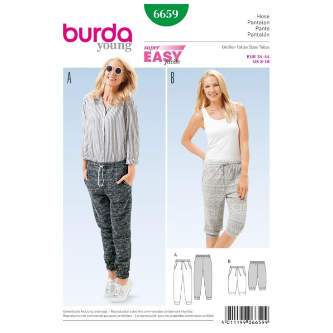 Patron Burda 6659 Pantalon, en français