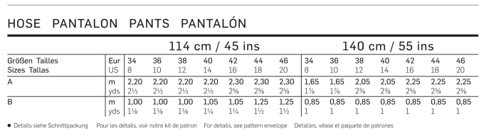 Naaipatron Broek, Burda 6735, Dui/En/Fr