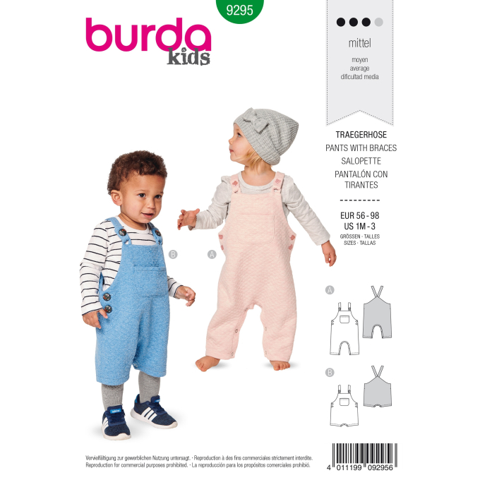 Patron Burda Kids 9295 Pantalon, en français