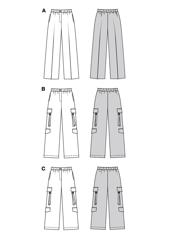 Naaipatroon Broek Dames, Burda 5801, Nl/Dui/En/Fr
