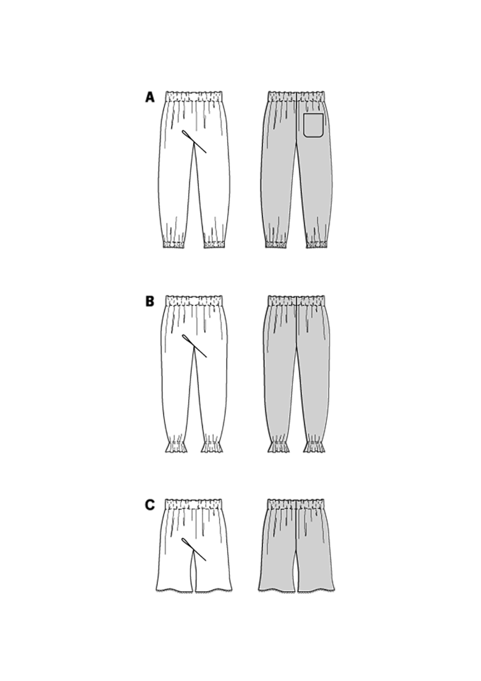 Naaipatroon Broek Kids Burda 9211, Nl/Dui/En/Fr