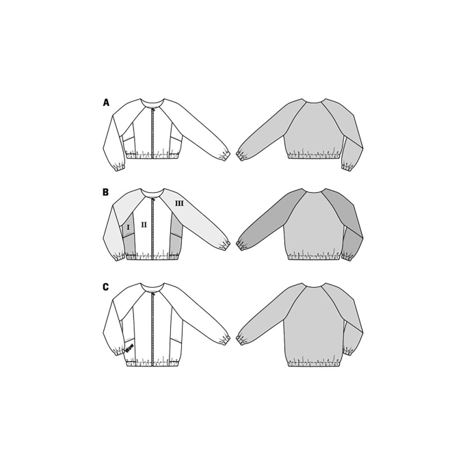Patron Burda 5848 blouson femme, en français