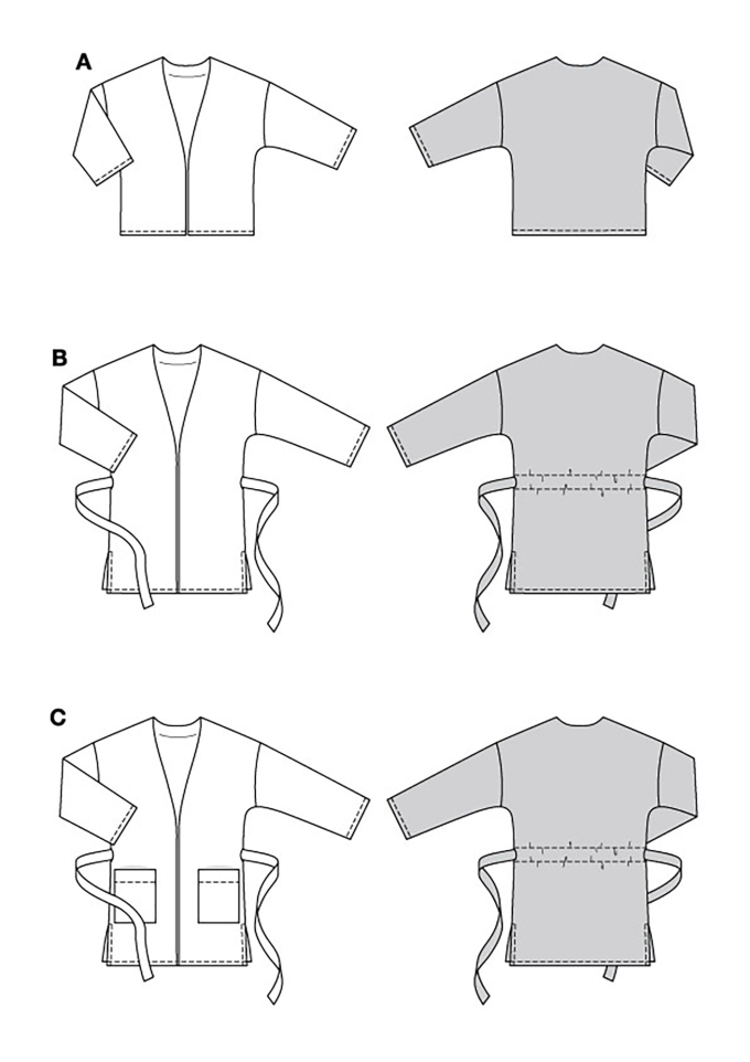 Patron Burda 5787 veste / manteau femme, version papier, en français
