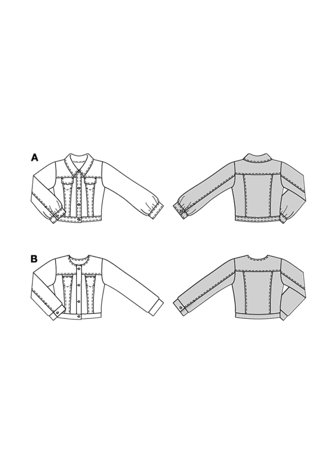 Sewing pattern Jacket, Burda 5749, En/Ger/Fr