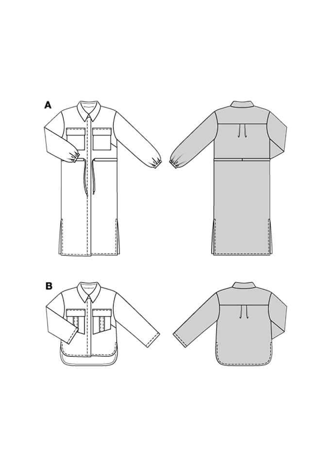 Sewing pattern Jacket, Burda 5750, En/Ger/Fr