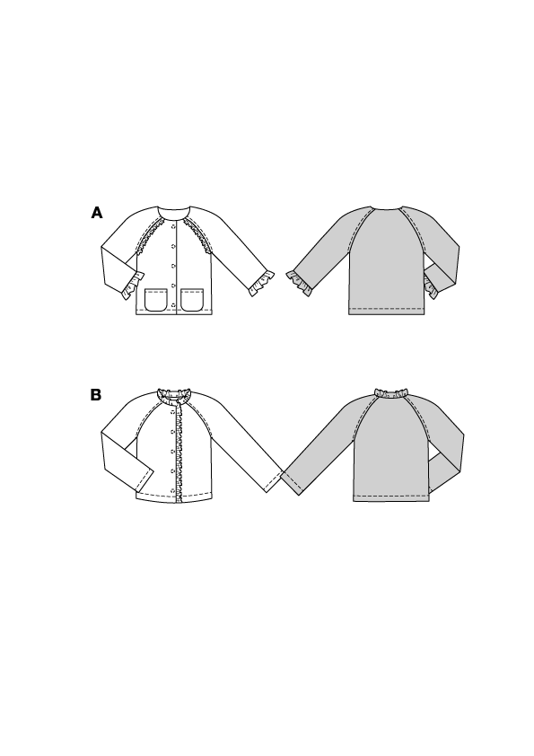 Schnittmuster Jacke Kids, Burda 9203