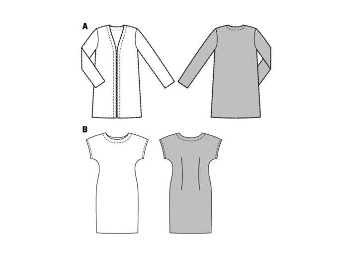 Patron Burda 6608 Veste et robe en français