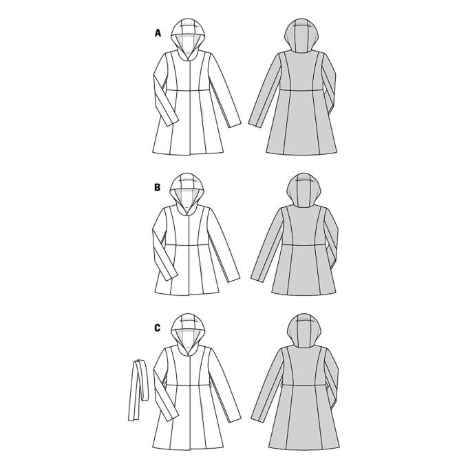 Patron Burda 6057 Veste et manteau, en français