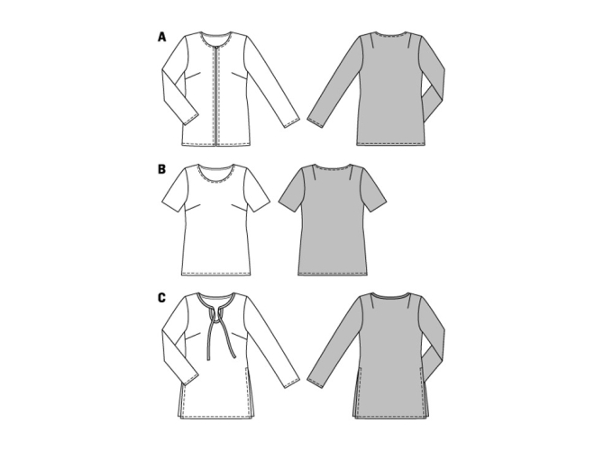 Patron Burda 6610 Veste et shirt, en français