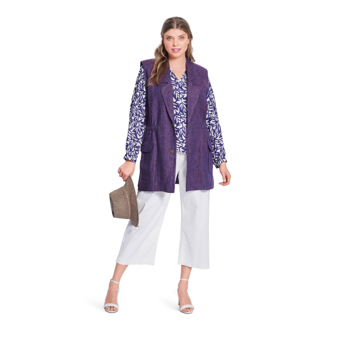 Naaipatroon jas en gilet, Burda 5840, Nl/Dui/En/Fr