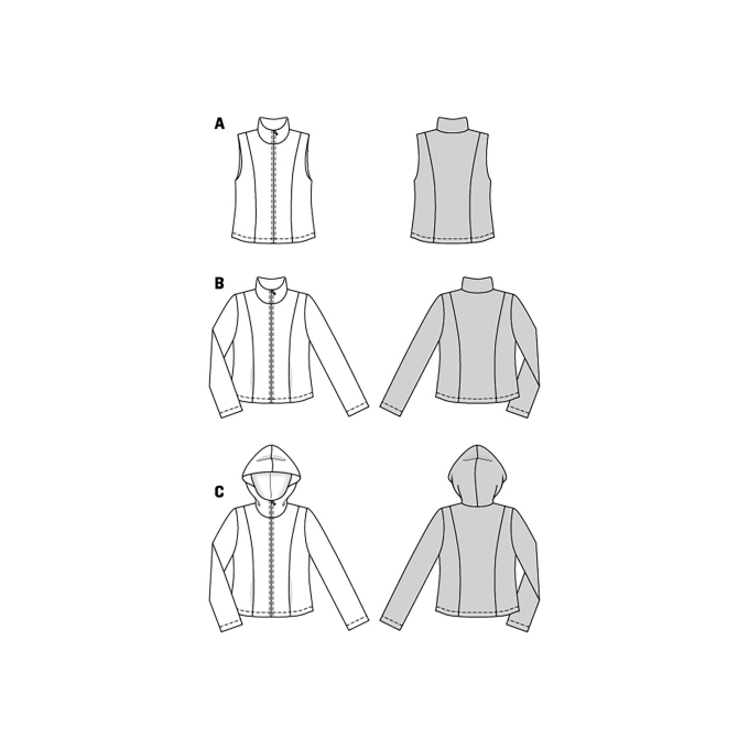Naaipatroon jas en vest, Burda 6114