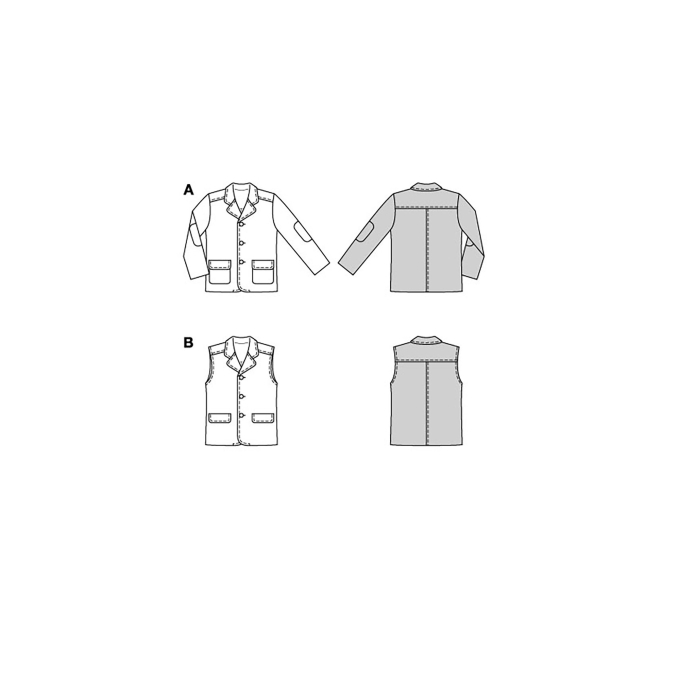 Naaipatroon jas en vest, Burda Kids 9234, Nl/Dui/En/Fr