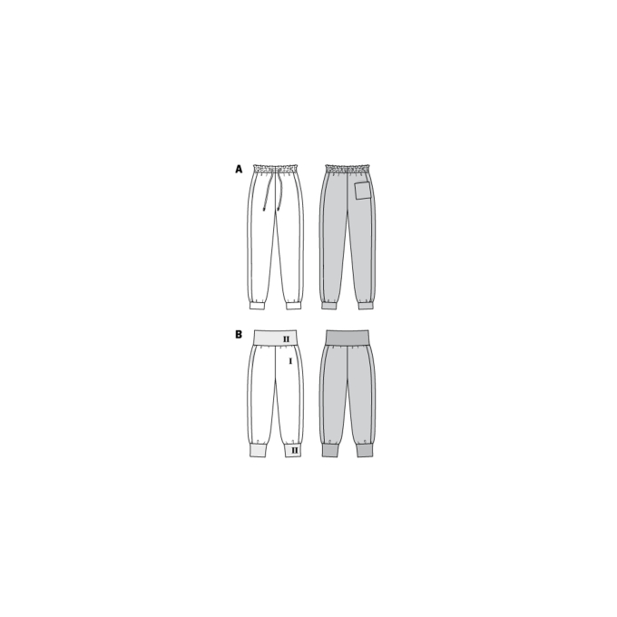 Patron Burda 6317 Pantalon de jogging, en français
