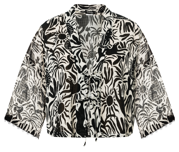 Naaipatroon Kimono & Jas Burda 5720, Nl/Dui/En/Fr