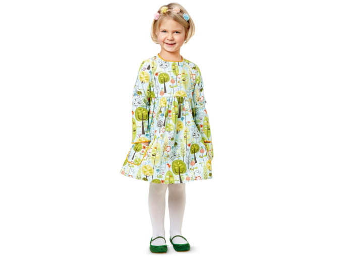 Sewing pattern children dress, Burda 9373, En/Ger/Fr