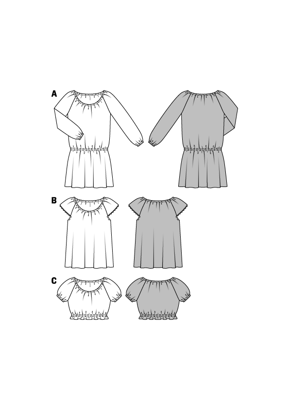 Schnittmuster Kleid & Bluse, Burda 6684