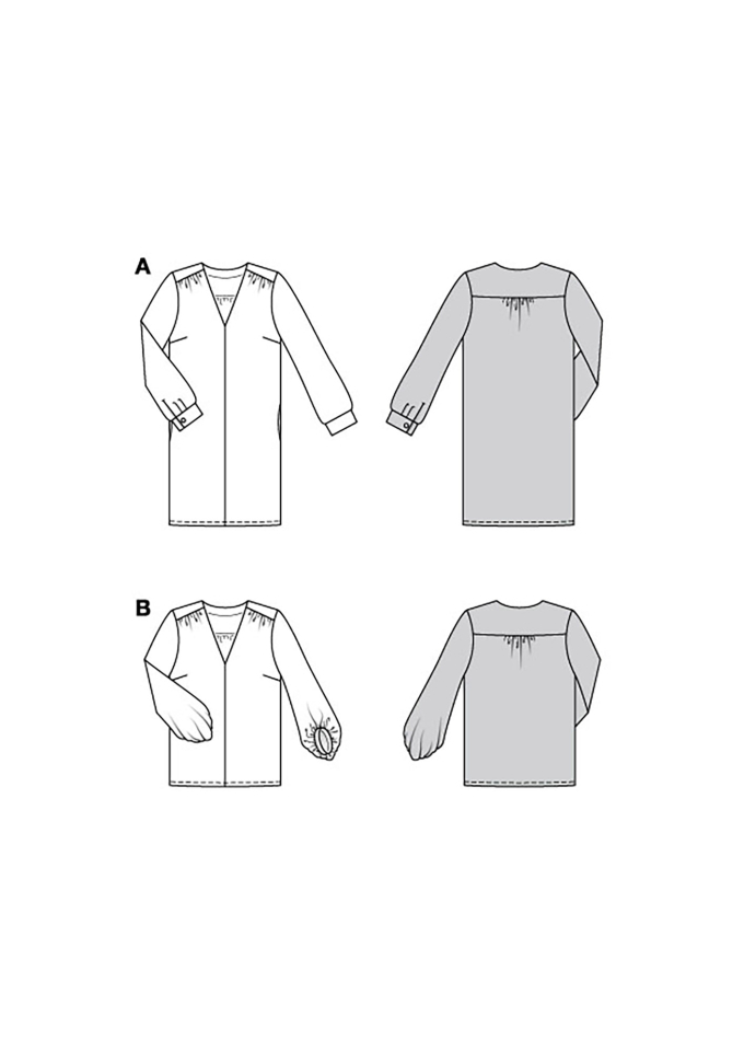 Naaipatroon Jurk & Blouse Dames Burda 5783, Nl/Dui/En/Fr